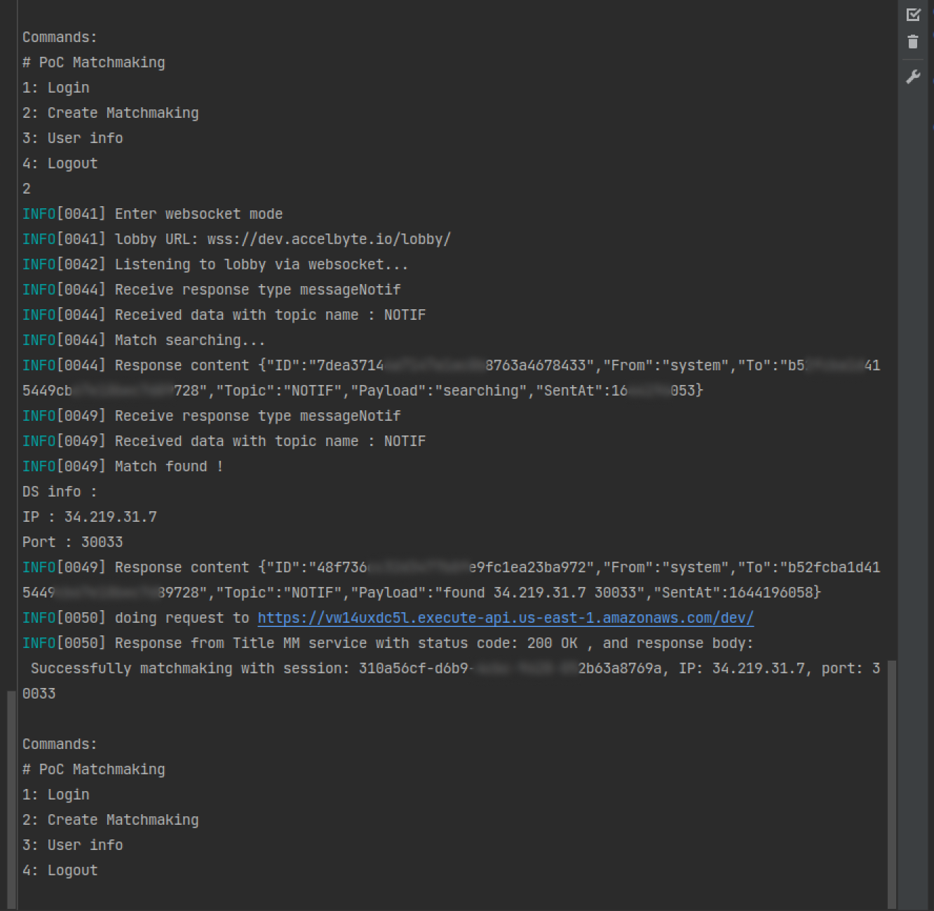 golang-matchmaking